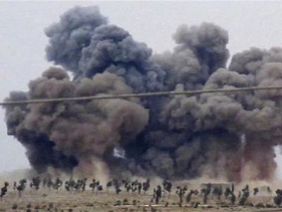Сирия, авиационная атака. Фото AP