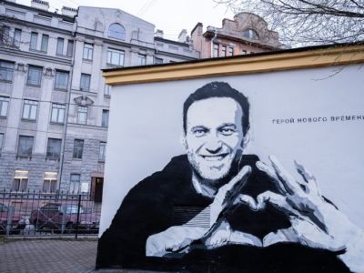 Граффити с Алексеем Навальным в Санкт-Петербурге. Фото: Георгий Марков