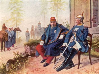 Наполеон III и Бисмарк на утро после битвы под Седаном. Источник: commons.wikimedia.org