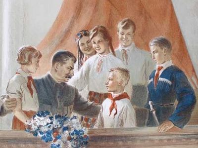 Сталин и дети Советский плакат