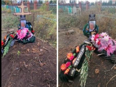 Спиленный крест на татарском кладбище "Вечерняя Казань"