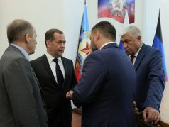 Д. Медведев на совещании в "ЛНР". Фото: t.me/medvedev_telegram
