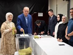 Реджеп Тайип Эрдоган на избирательном участке, 28.05.23. Фото: t.me/turkeyabout