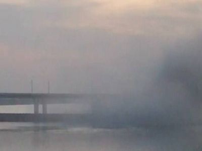 Антоновский мост в Херсоне, 29.08.22. Фото: t.me/chtddd